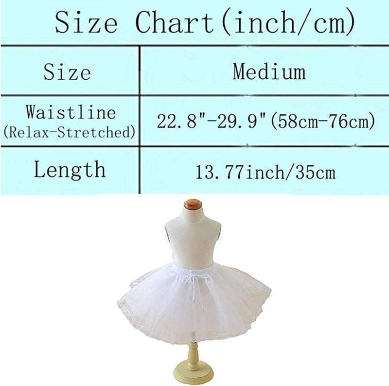 METEMEI 3 Layers Girls Slip Flower Girl Petticoat Crinoline Hoopless Skirt Underskirt for Kids KPT2 Girls' Slip - Image 3